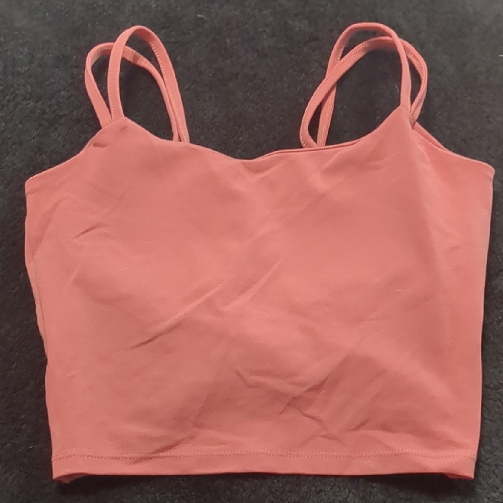 Coral Pink Crop Top